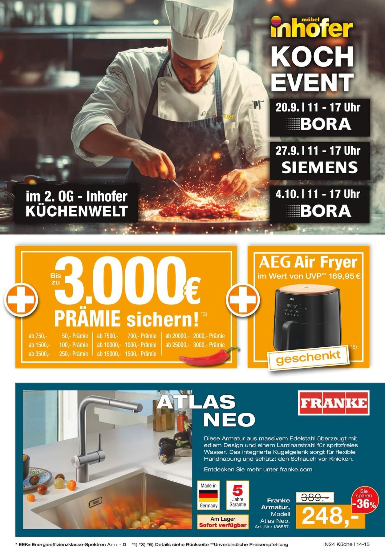 Prospekt Möbel Inhofer 17.09.2025 - 01.10.2025