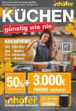Prospekt Möbel Inhofer 17.09.2025 - 01.10.2025