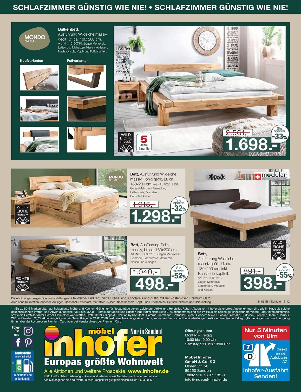 Prospekt Möbel Inhofer 25.02.2026 - 05.03.2026
