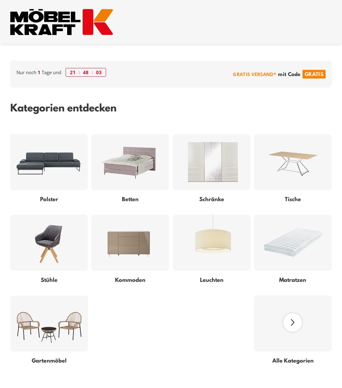 Prospekt Möbel Kraft 20.01.2025 - 29.01.2025