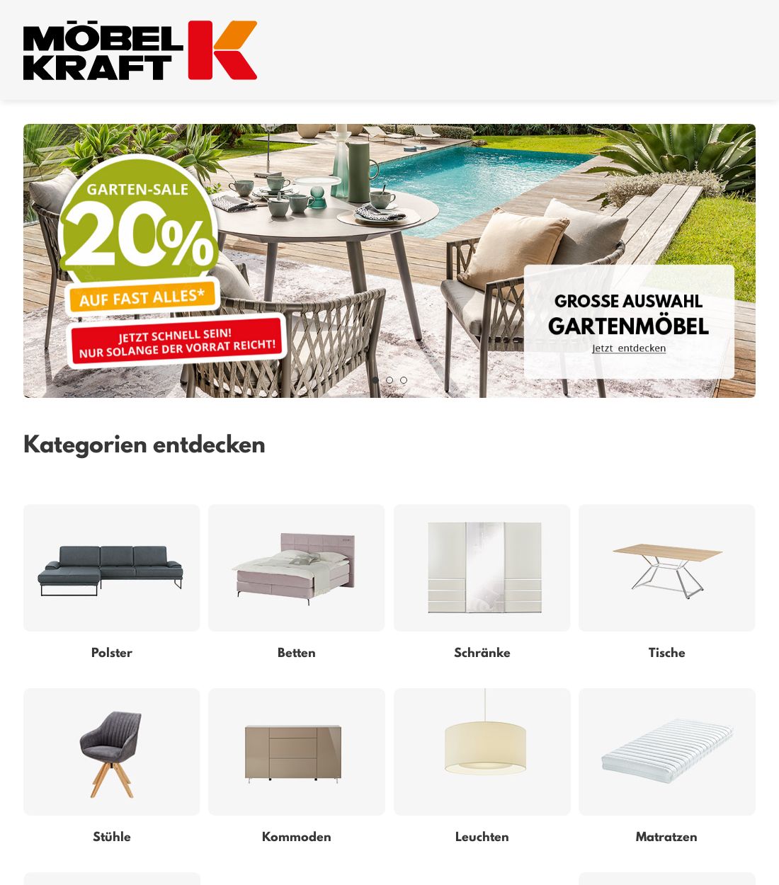 Prospekt Möbel Kraft 22.07.2024 - 31.07.2024