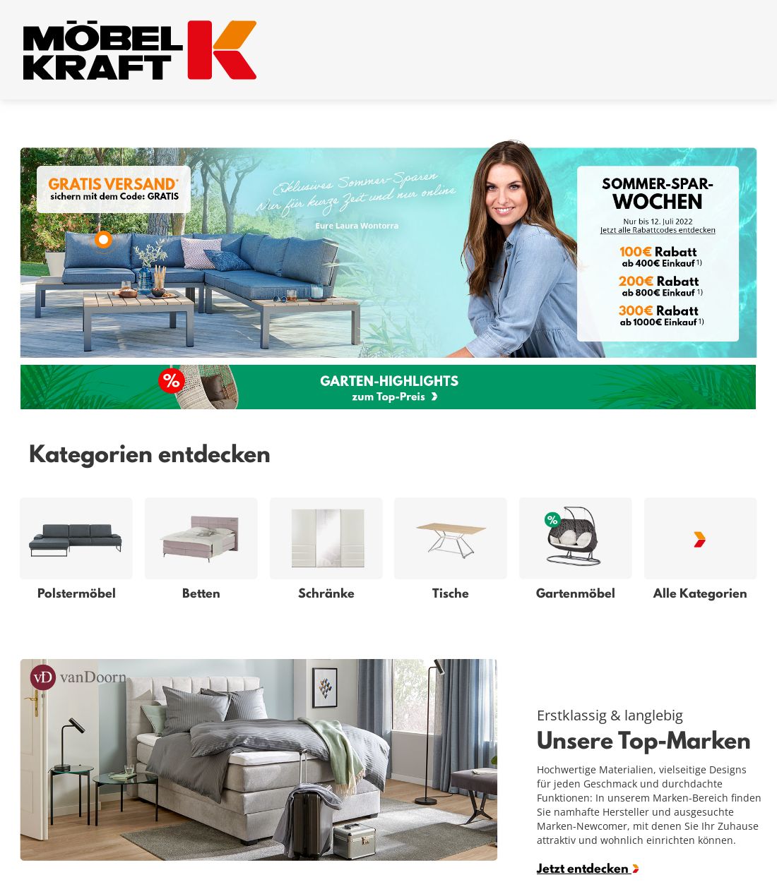 Prospekt Möbel Kraft 04.07.2022 - 13.07.2022