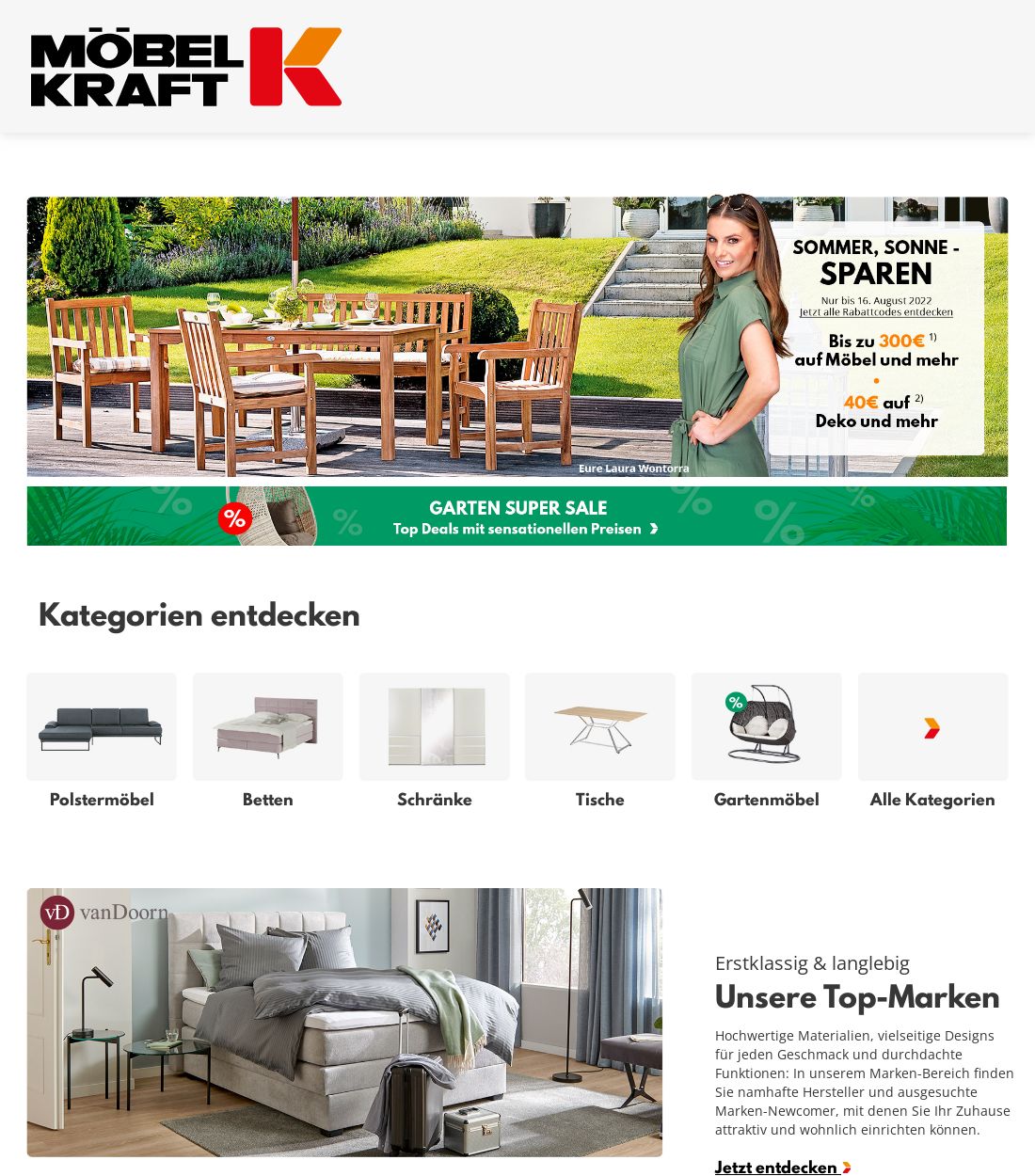 Prospekt Möbel Kraft 25.07.2022 - 03.08.2022