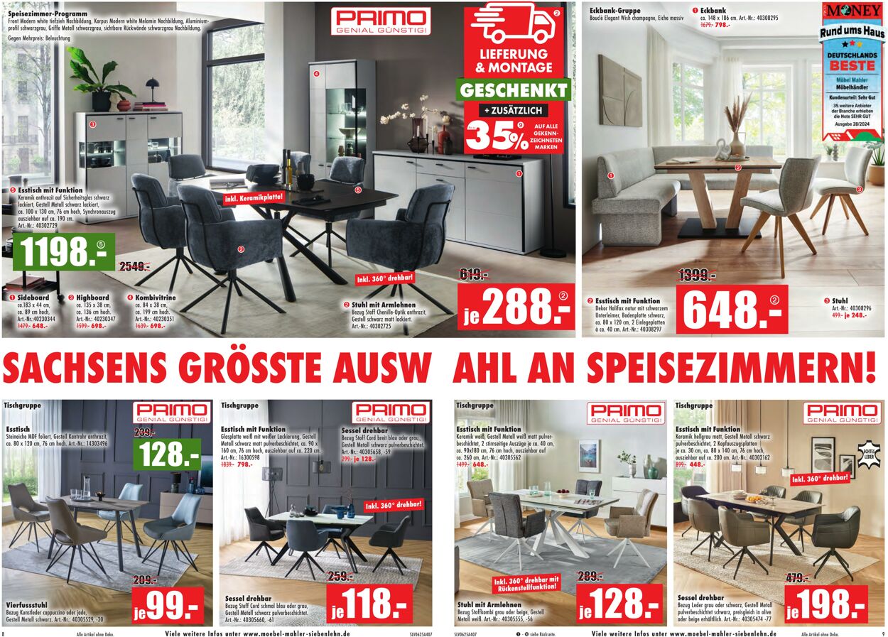 Prospekt Möbel Mahler 02.07.2025 - 16.07.2025