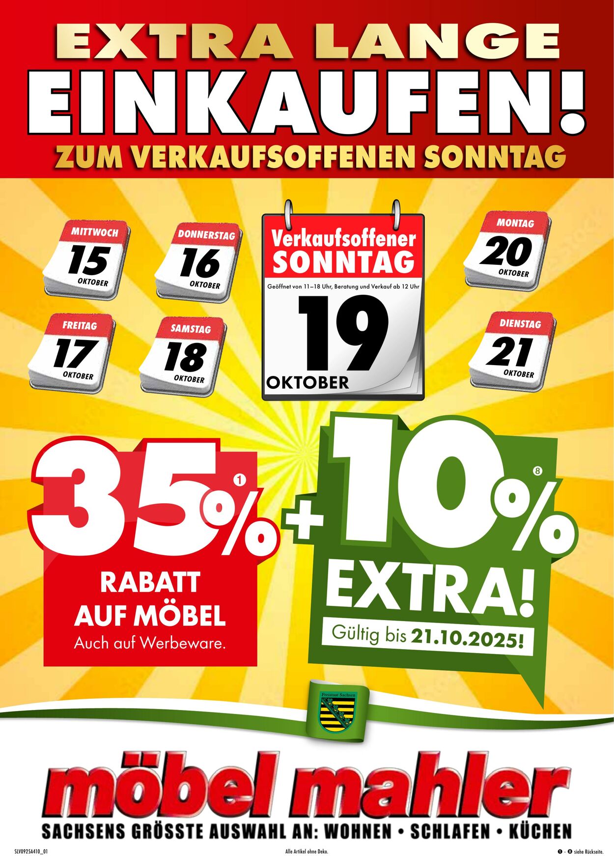 Prospekt Möbel Mahler 16.10.2025 - 30.10.2025