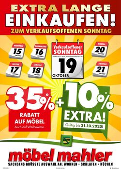 Prospekt Möbel Mahler 16.10.2025 - 30.10.2025