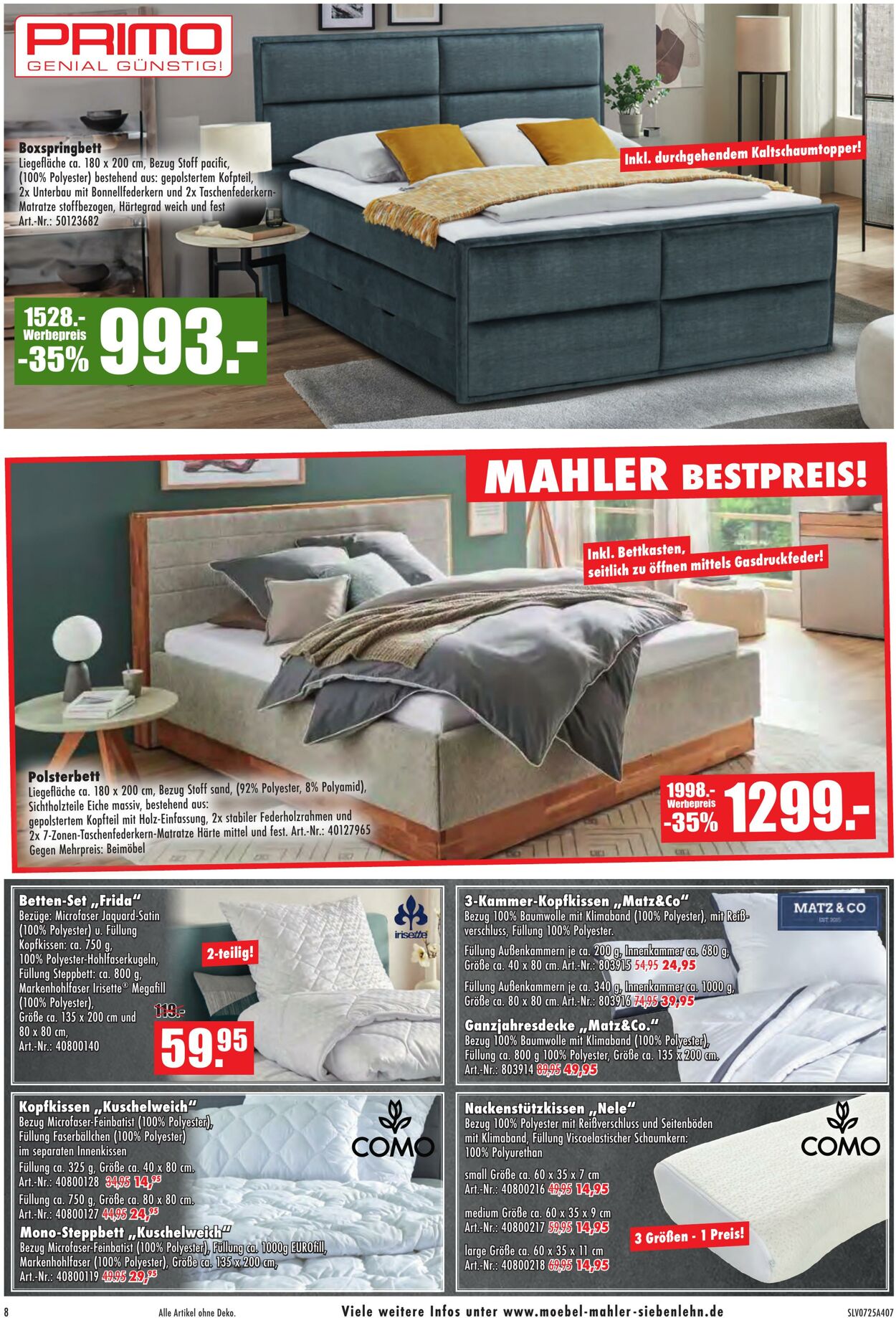 Prospekt Möbel Mahler 20.08.2025 - 03.09.2025