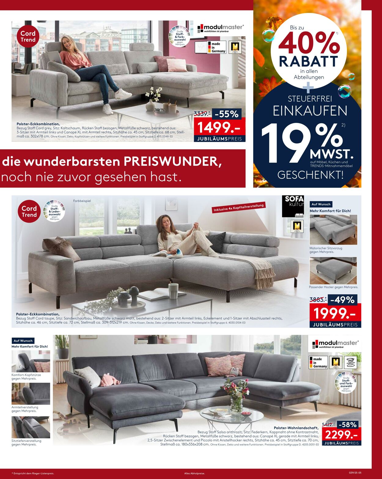 Prospekt Möbel Rieger 25.09.2025 - 09.10.2025