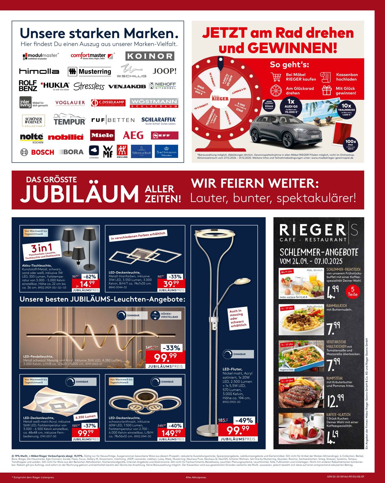 Prospekt Möbel Rieger 25.09.2025 - 09.10.2025