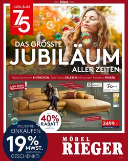 Prospekt Möbel Rieger 25.09.2025 - 09.10.2025