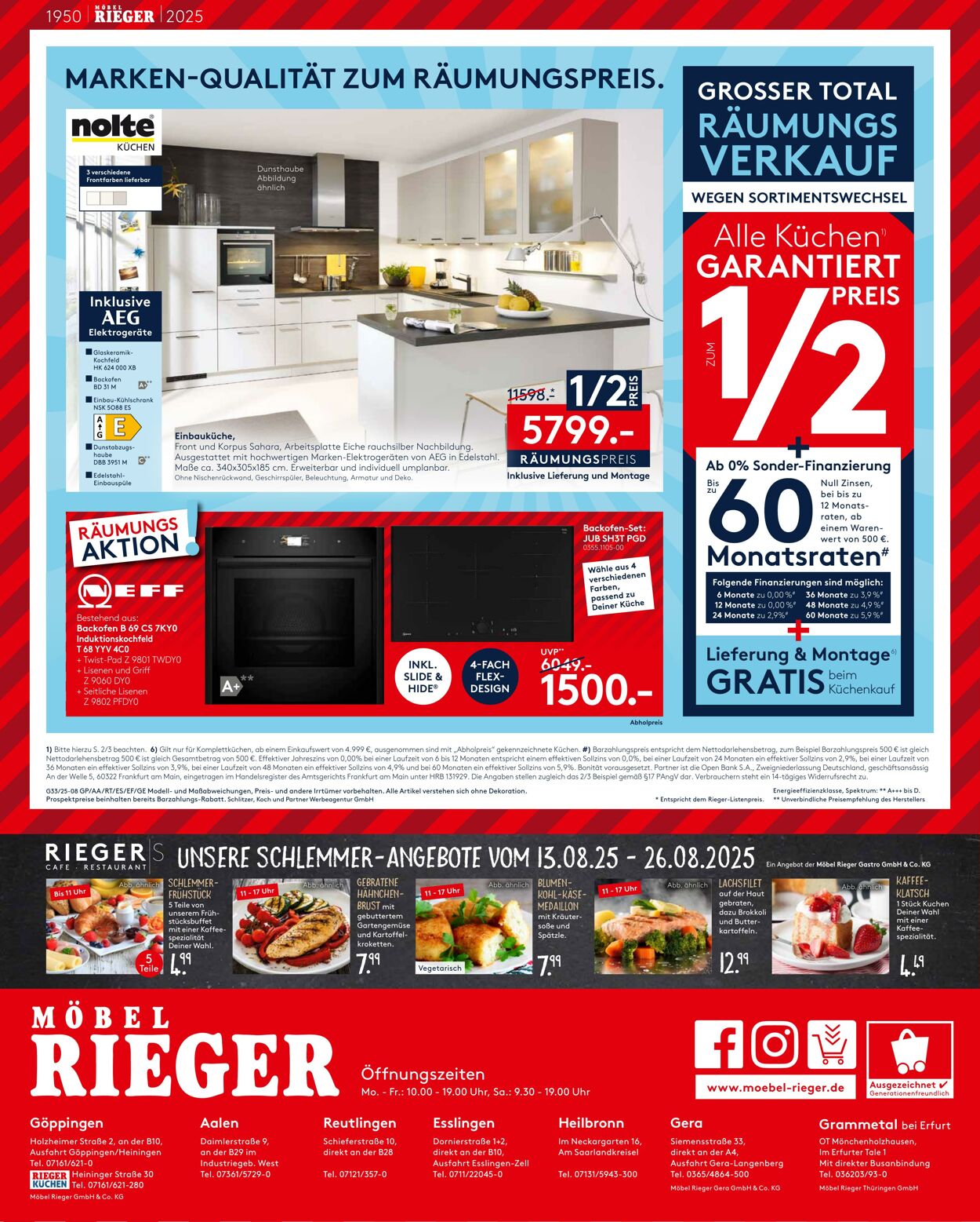 Prospekt Möbel Rieger 14.08.2025 - 28.08.2025