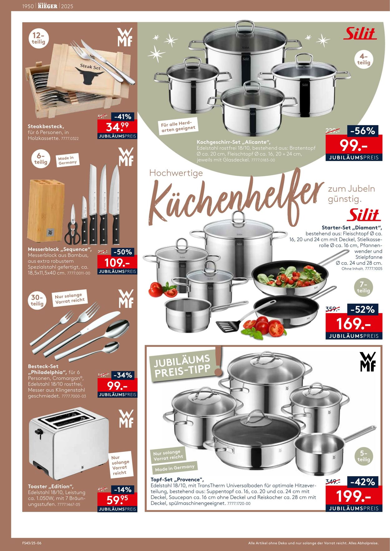 Prospekt Möbel Rieger 22.10.2025 - 05.11.2025