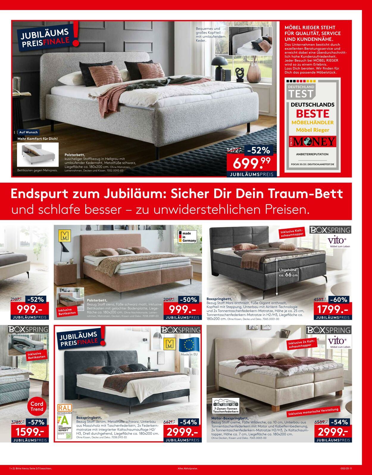 Prospekt Möbel Rieger 23.12.2025 - 23.01.2026