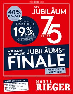 Prospekt Möbel Rieger 23.12.2025 - 23.01.2026