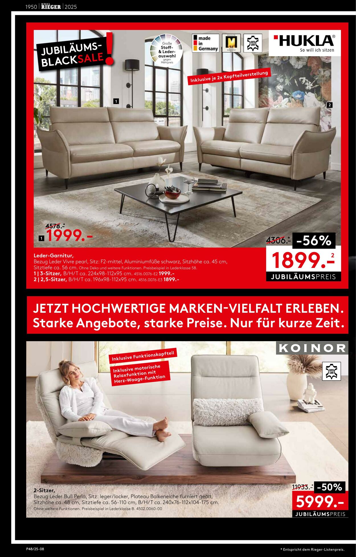 Prospekt Möbel Rieger 09.12.2025 - 23.12.2025