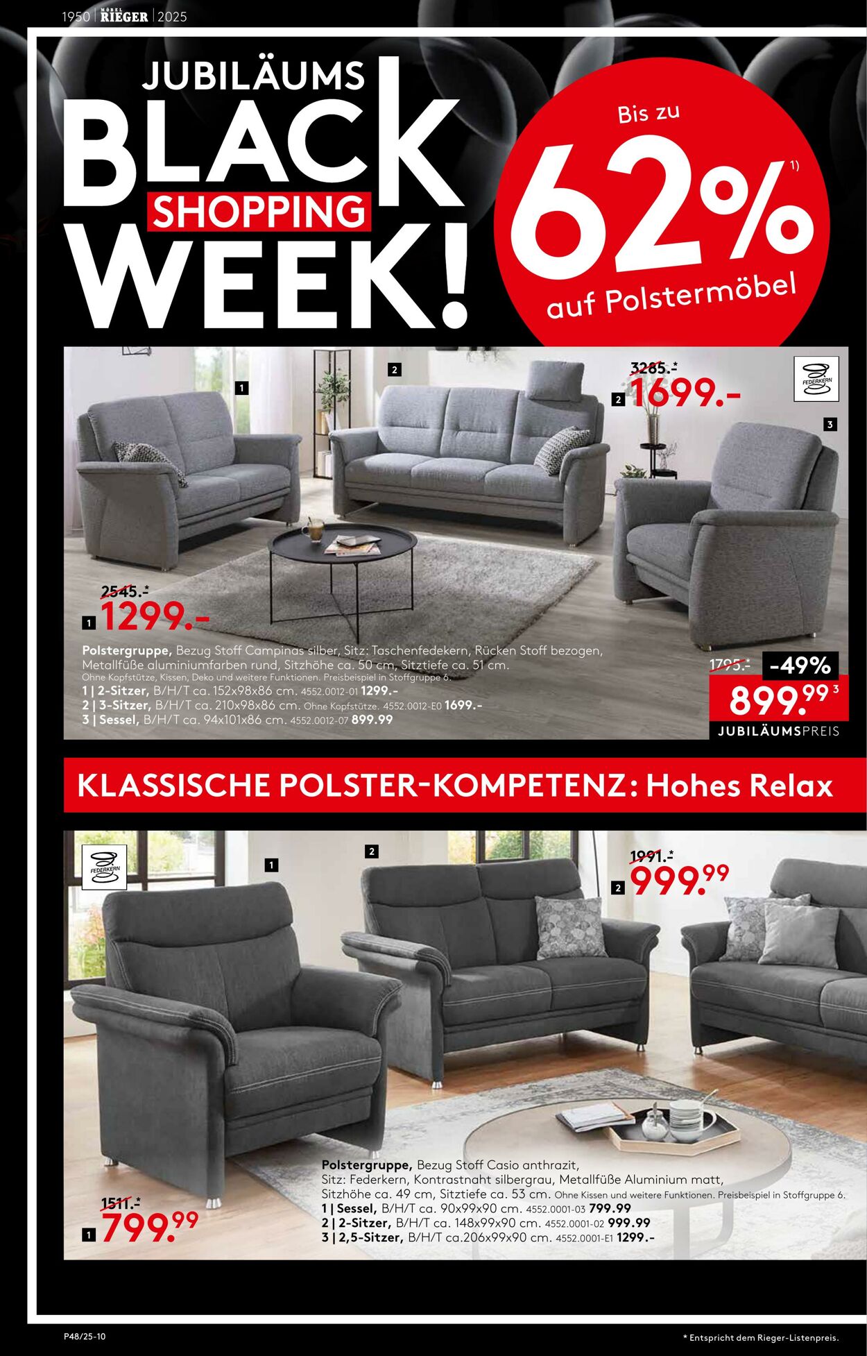 Prospekt Möbel Rieger 09.12.2025 - 23.12.2025