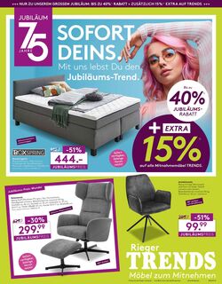Prospekt Möbel Rieger 30.07.2025 - 06.08.2025