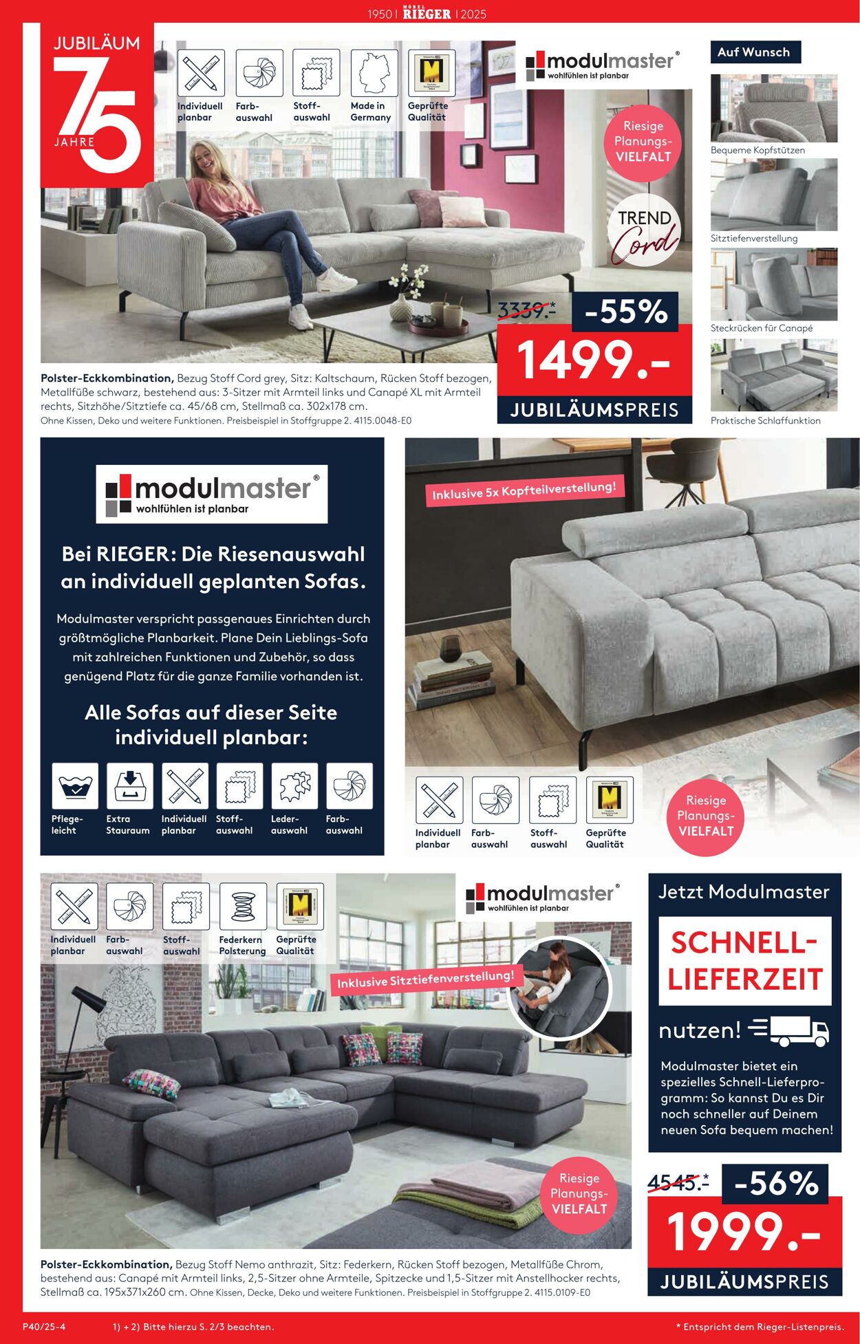 Prospekt Möbel Rieger 02.10.2025 - 16.10.2025