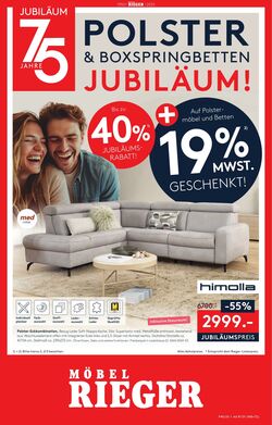 Prospekt Möbel Rieger 02.10.2025 - 16.10.2025