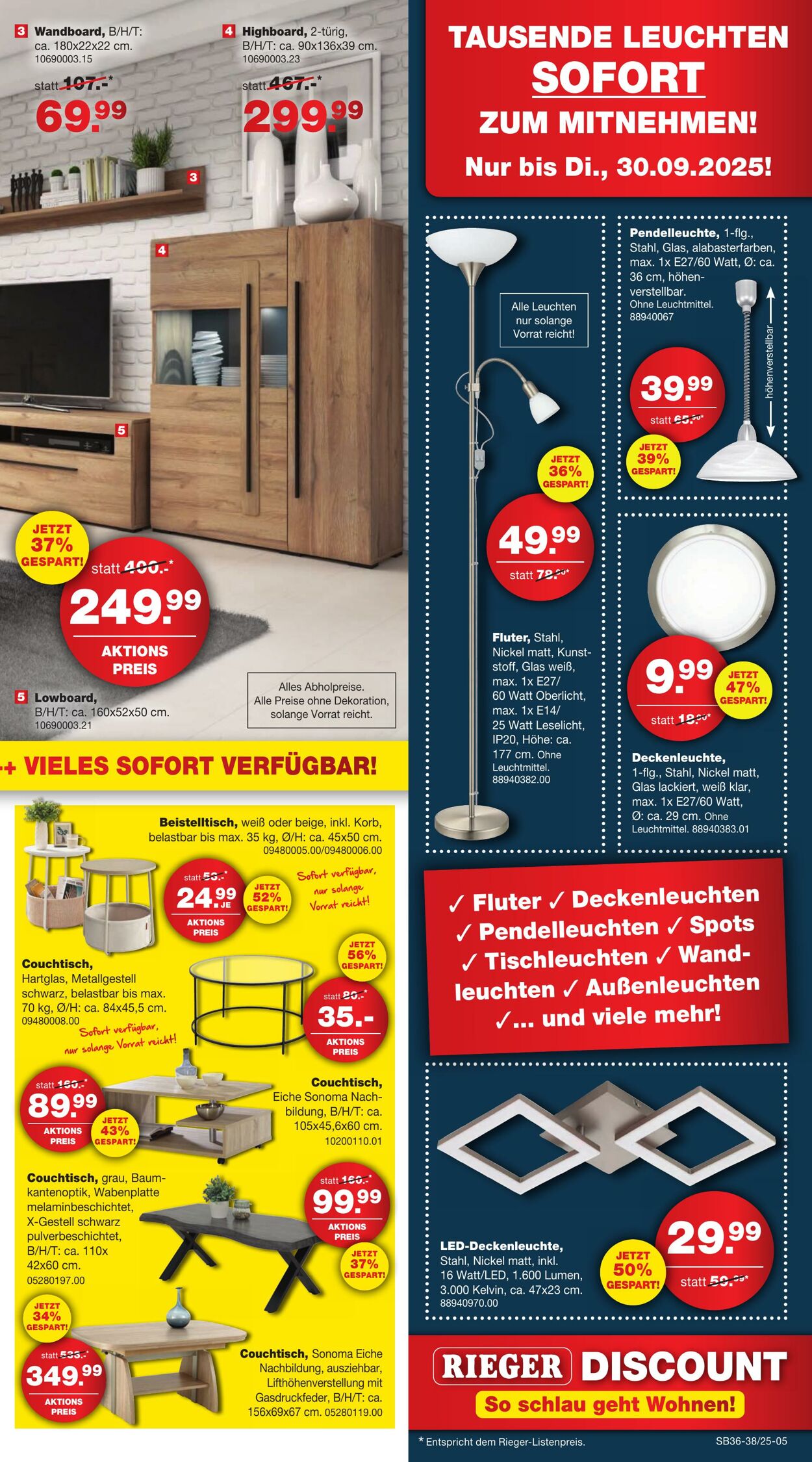 Prospekt Möbel Rieger 09.09.2025 - 23.09.2025