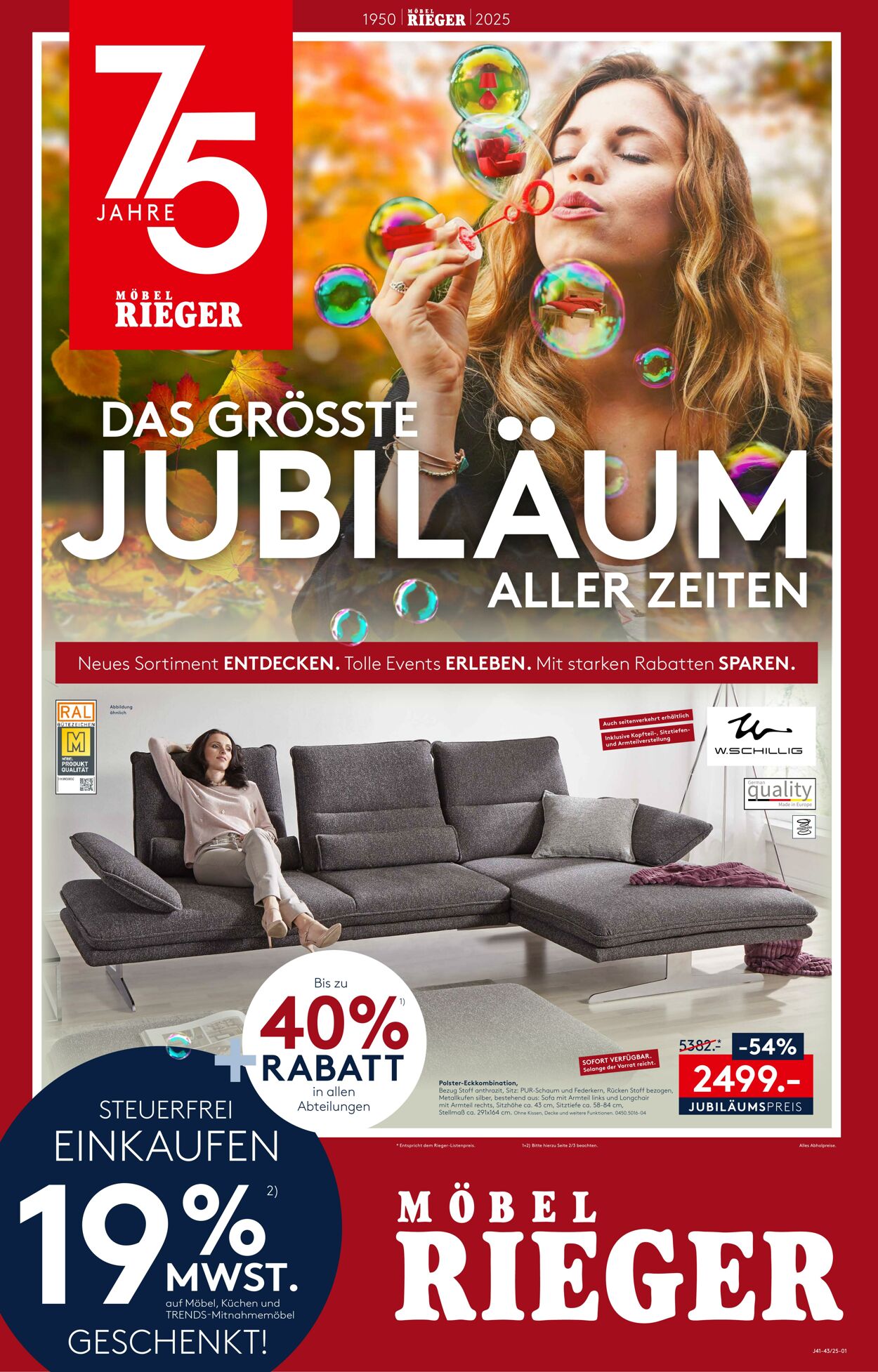Prospekt Möbel Rieger 09.10.2025 - 23.10.2025