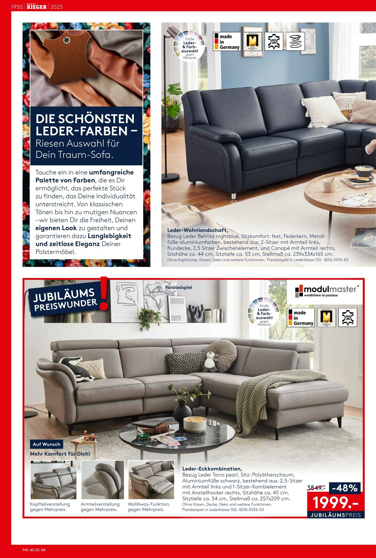 Prospekt Möbel Rieger 09.10.2025 - 23.10.2025