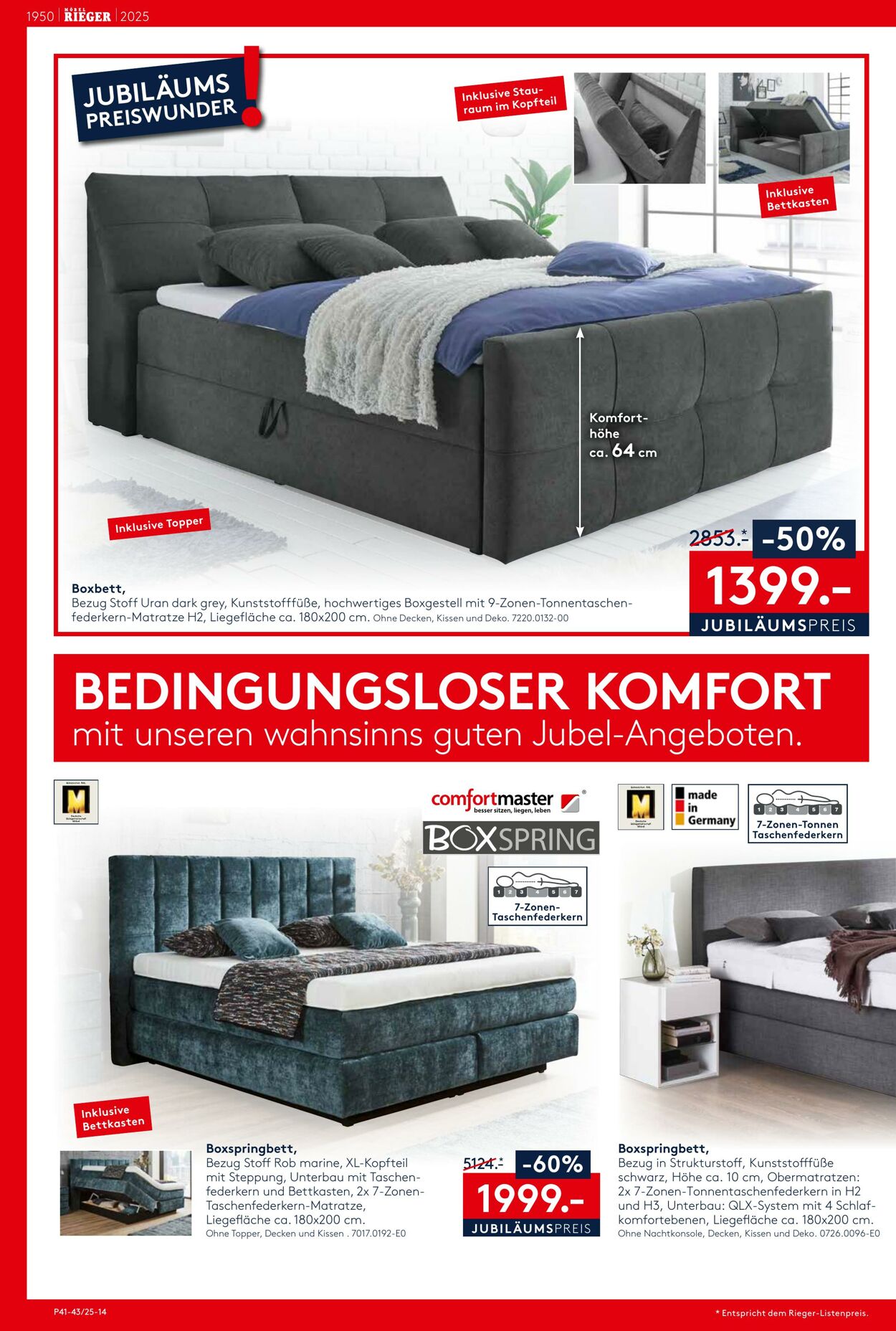 Prospekt Möbel Rieger 09.10.2025 - 23.10.2025