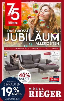 Prospekt Möbel Rieger 09.10.2025 - 23.10.2025