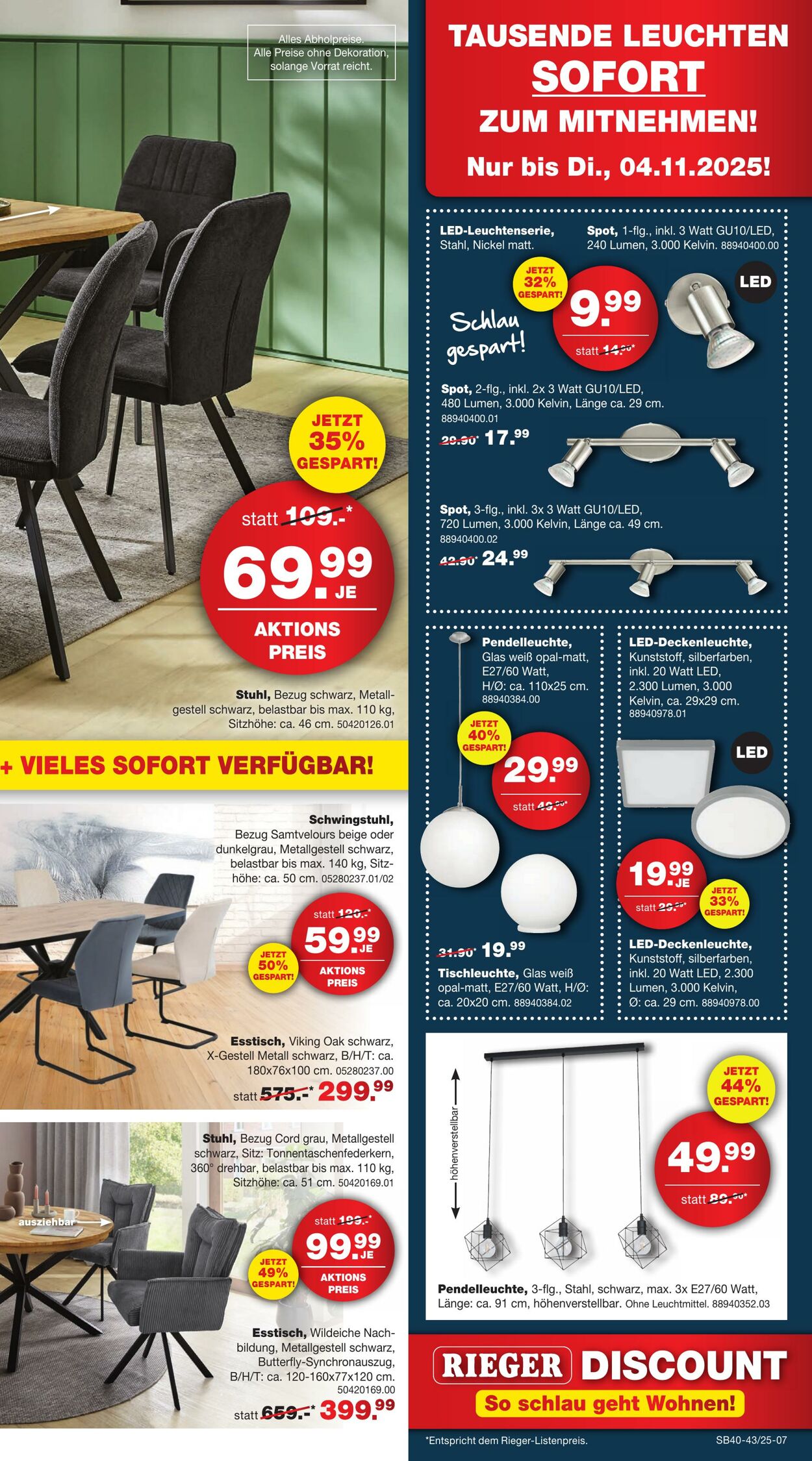 Prospekt Möbel Rieger 06.10.2025 - 20.10.2025