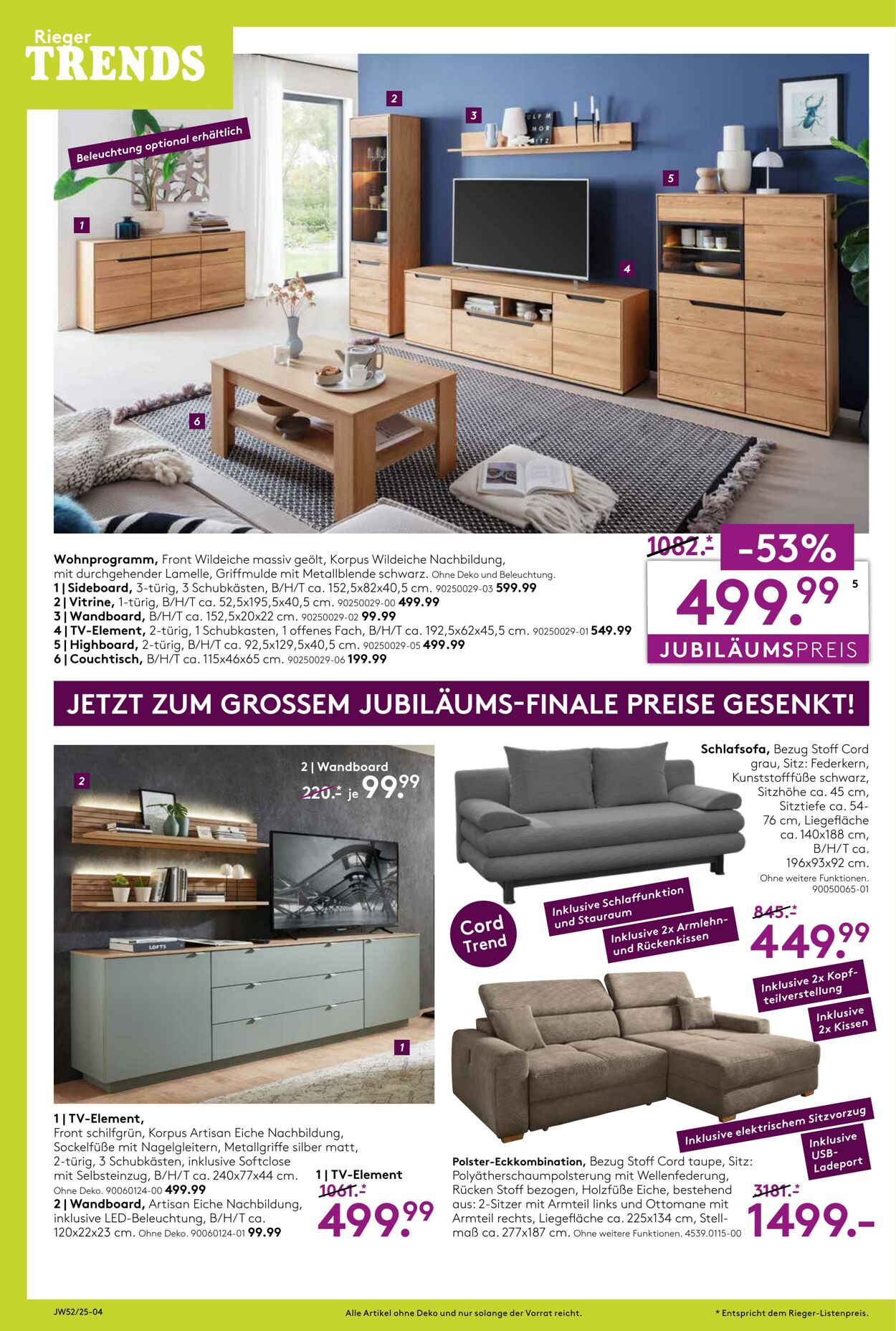 Prospekt Möbel Rieger 23.12.2025 - 23.01.2026
