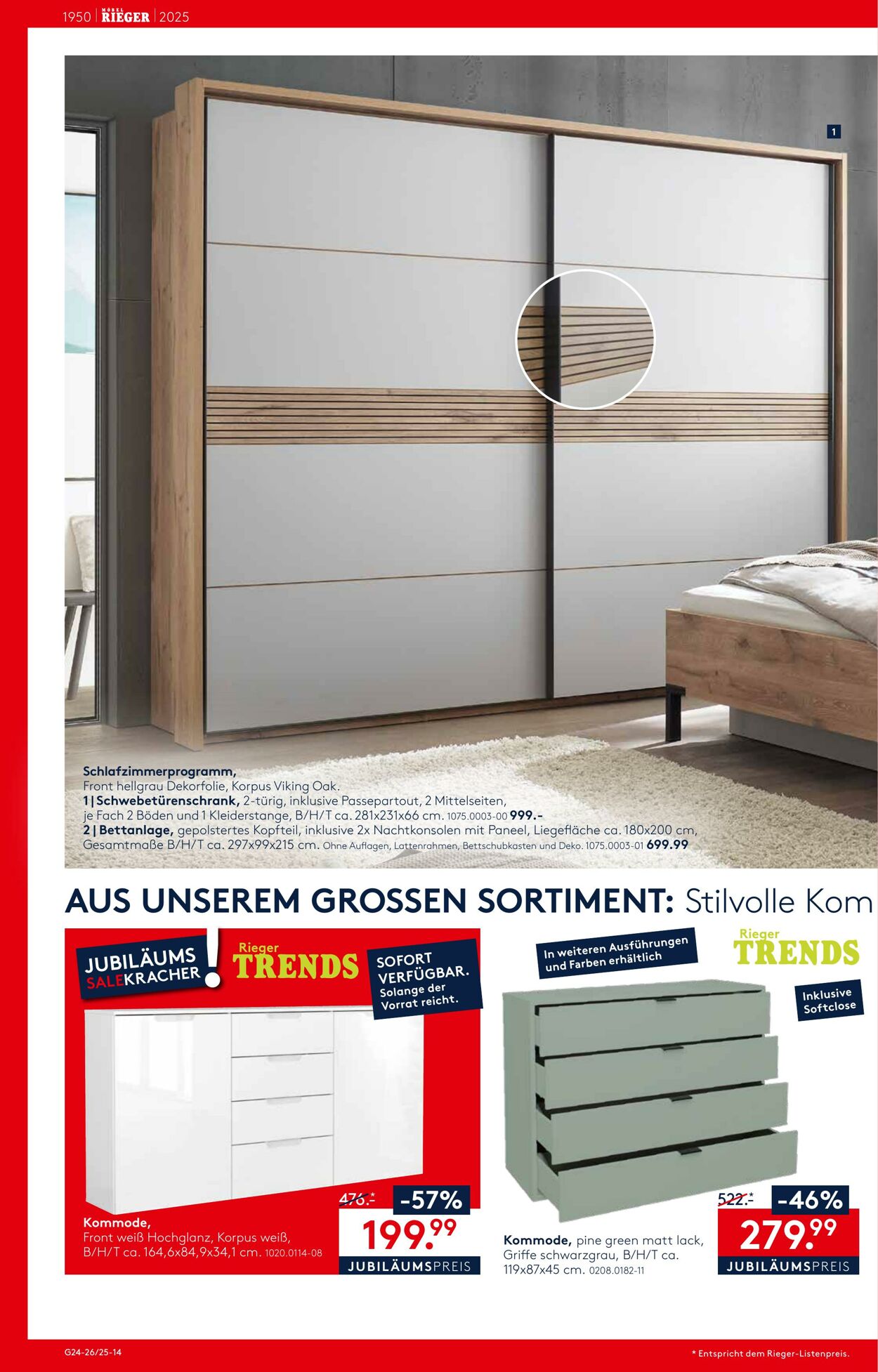Prospekt Möbel Rieger 13.06.2025 - 27.06.2025