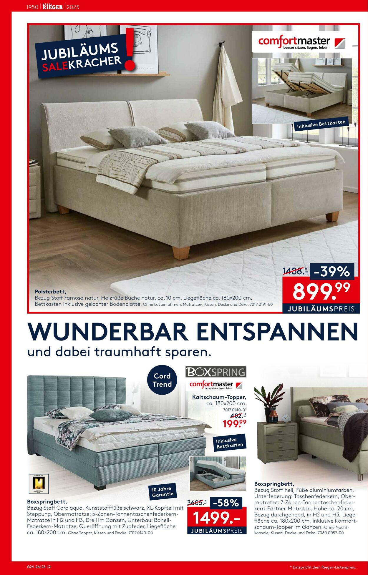 Prospekt Möbel Rieger 13.06.2025 - 27.06.2025
