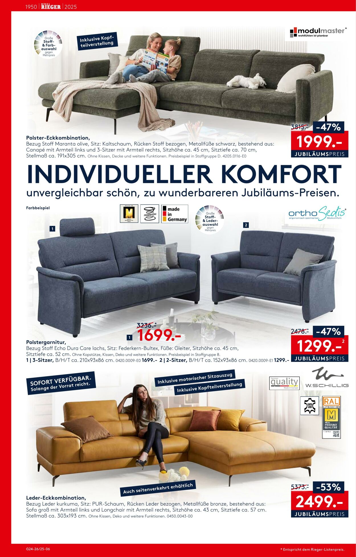 Prospekt Möbel Rieger 13.06.2025 - 27.06.2025