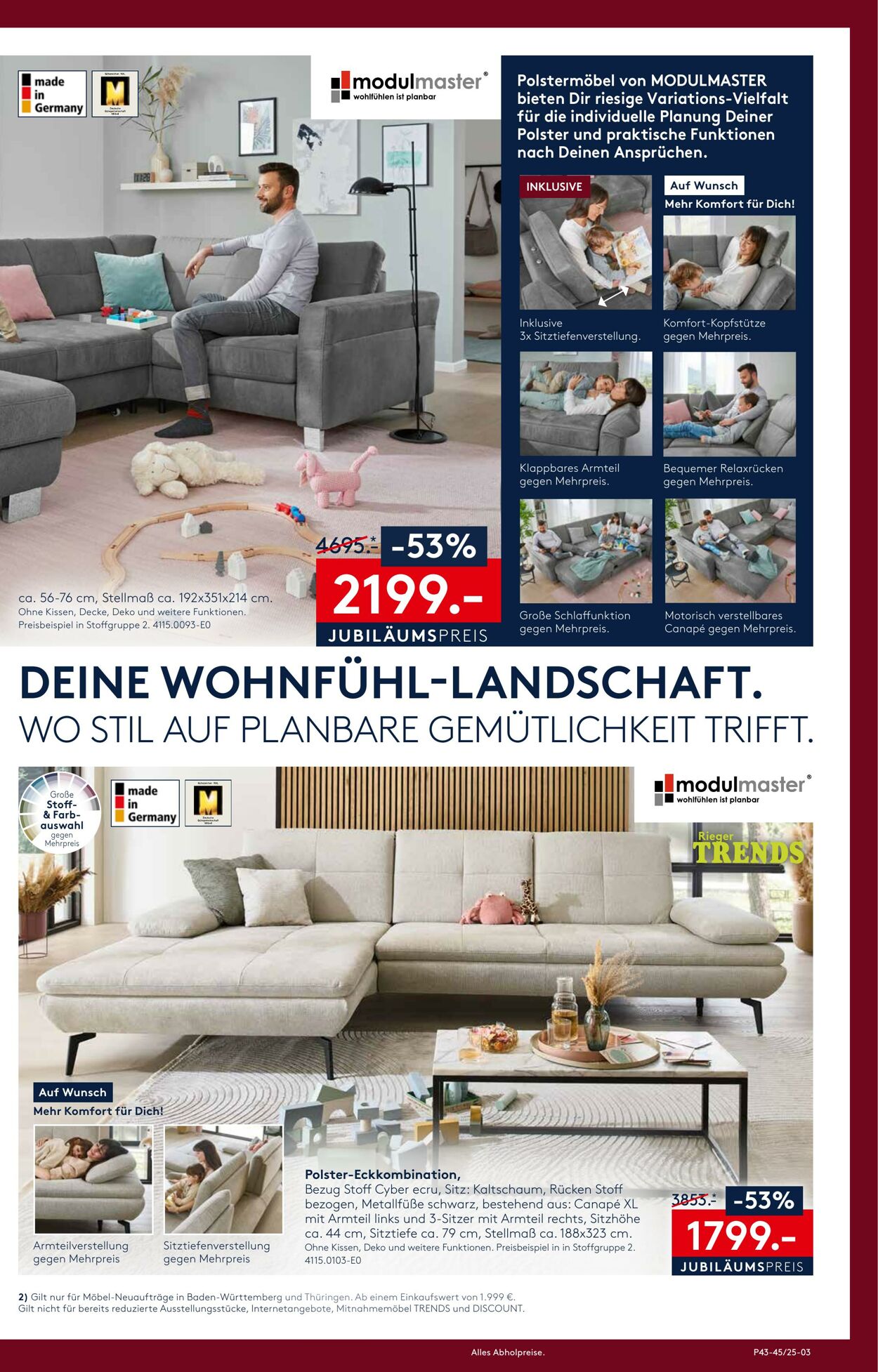Prospekt Möbel Rieger 22.10.2025 - 05.11.2025