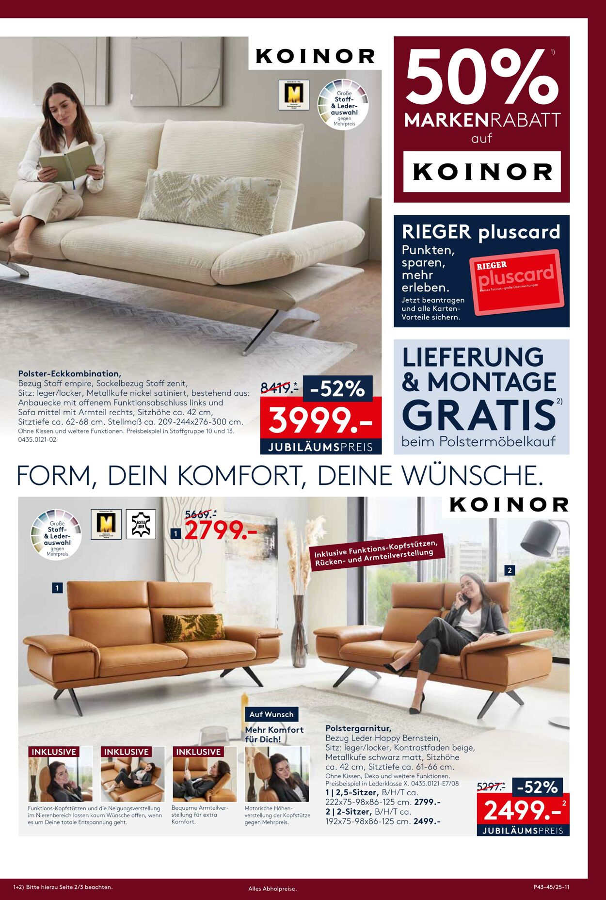 Prospekt Möbel Rieger 22.10.2025 - 05.11.2025