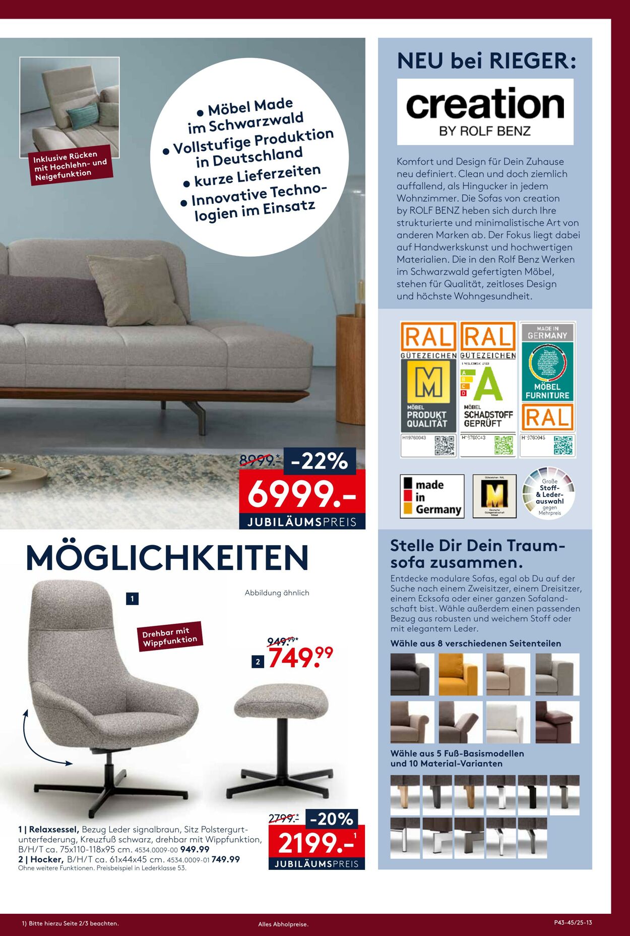 Prospekt Möbel Rieger 22.10.2025 - 05.11.2025