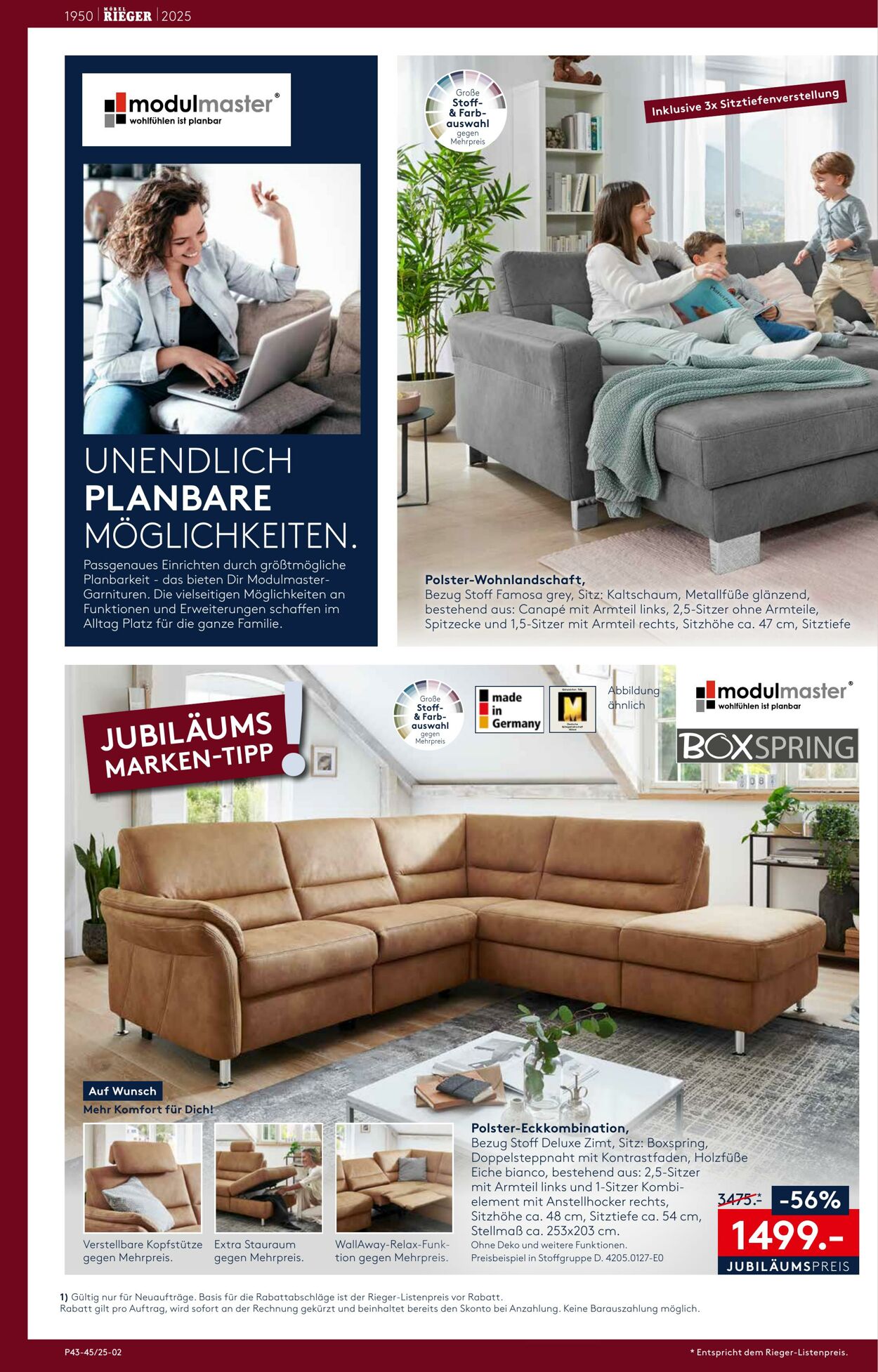 Prospekt Möbel Rieger 22.10.2025 - 05.11.2025