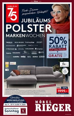 Prospekt Möbel Rieger 22.10.2025 - 05.11.2025