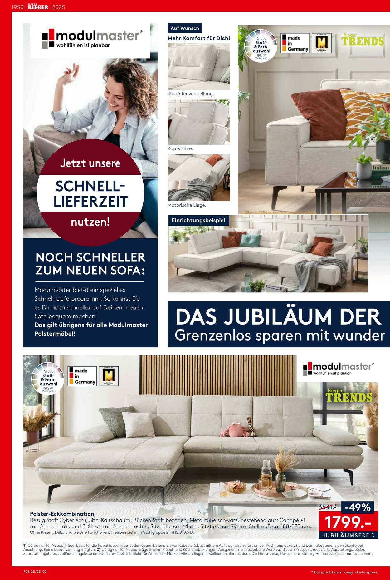 Prospekt Möbel Rieger 22.05.2025 - 05.06.2025