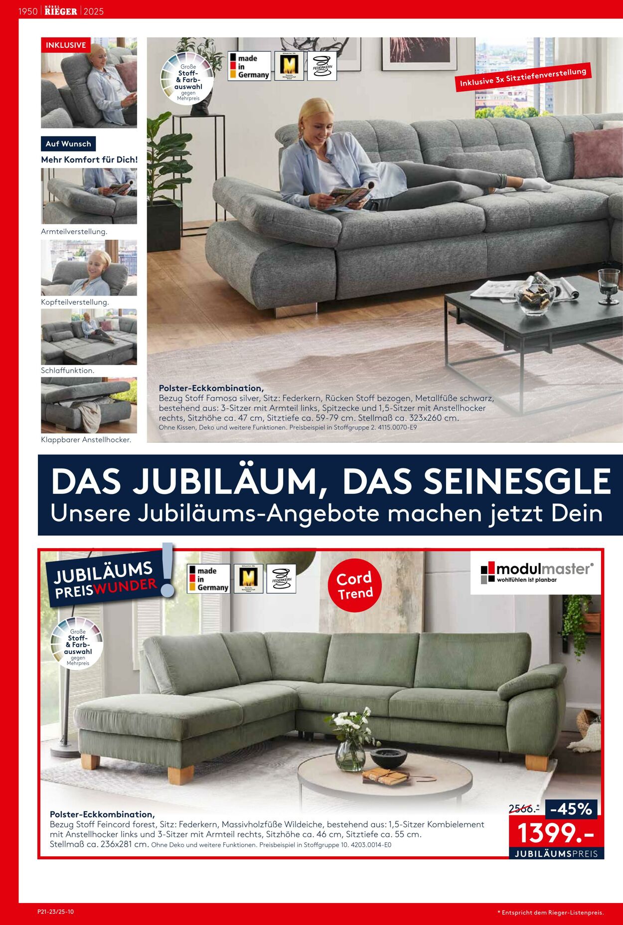 Prospekt Möbel Rieger 22.05.2025 - 05.06.2025