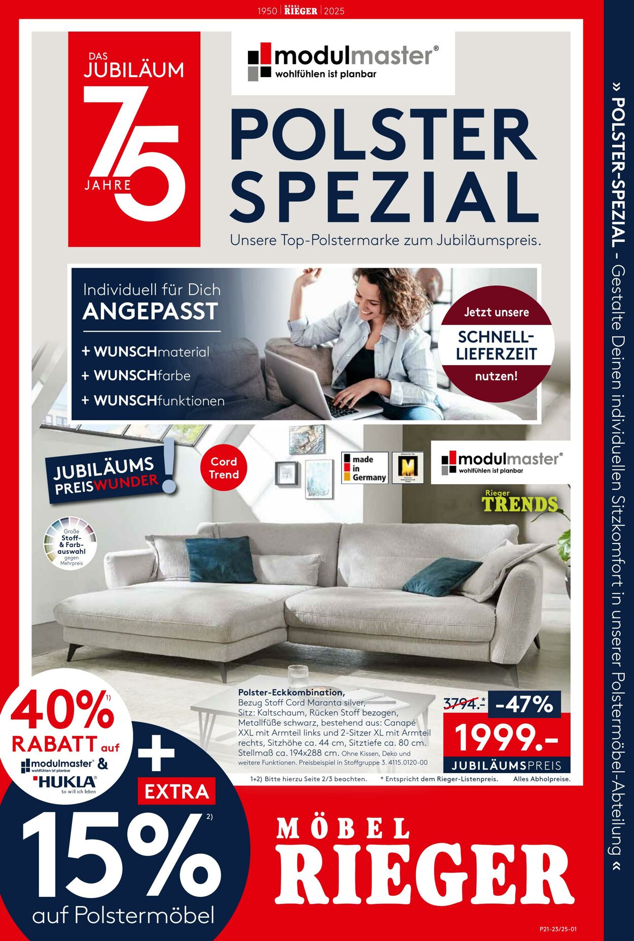 Prospekt Möbel Rieger 22.05.2025 - 05.06.2025