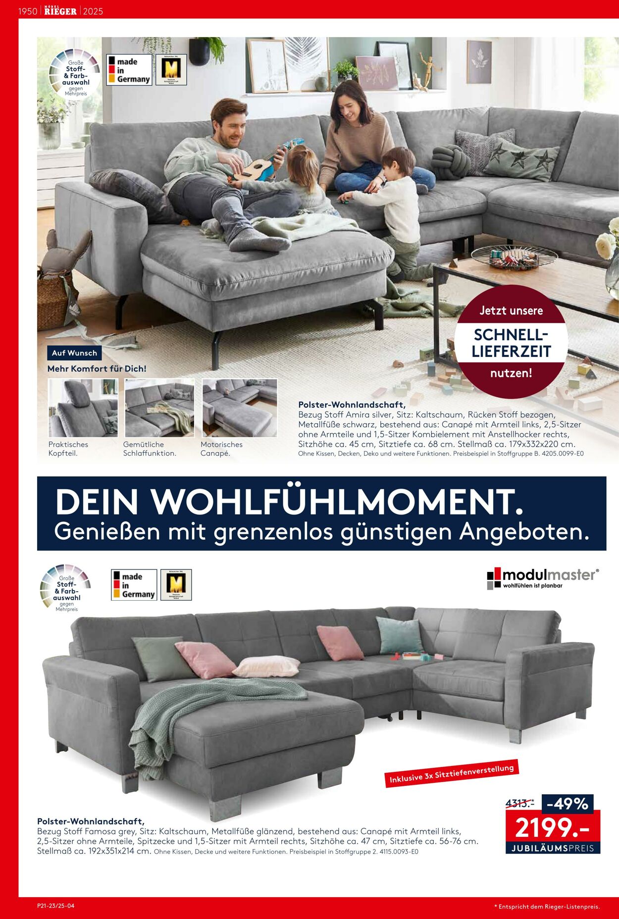 Prospekt Möbel Rieger 22.05.2025 - 05.06.2025