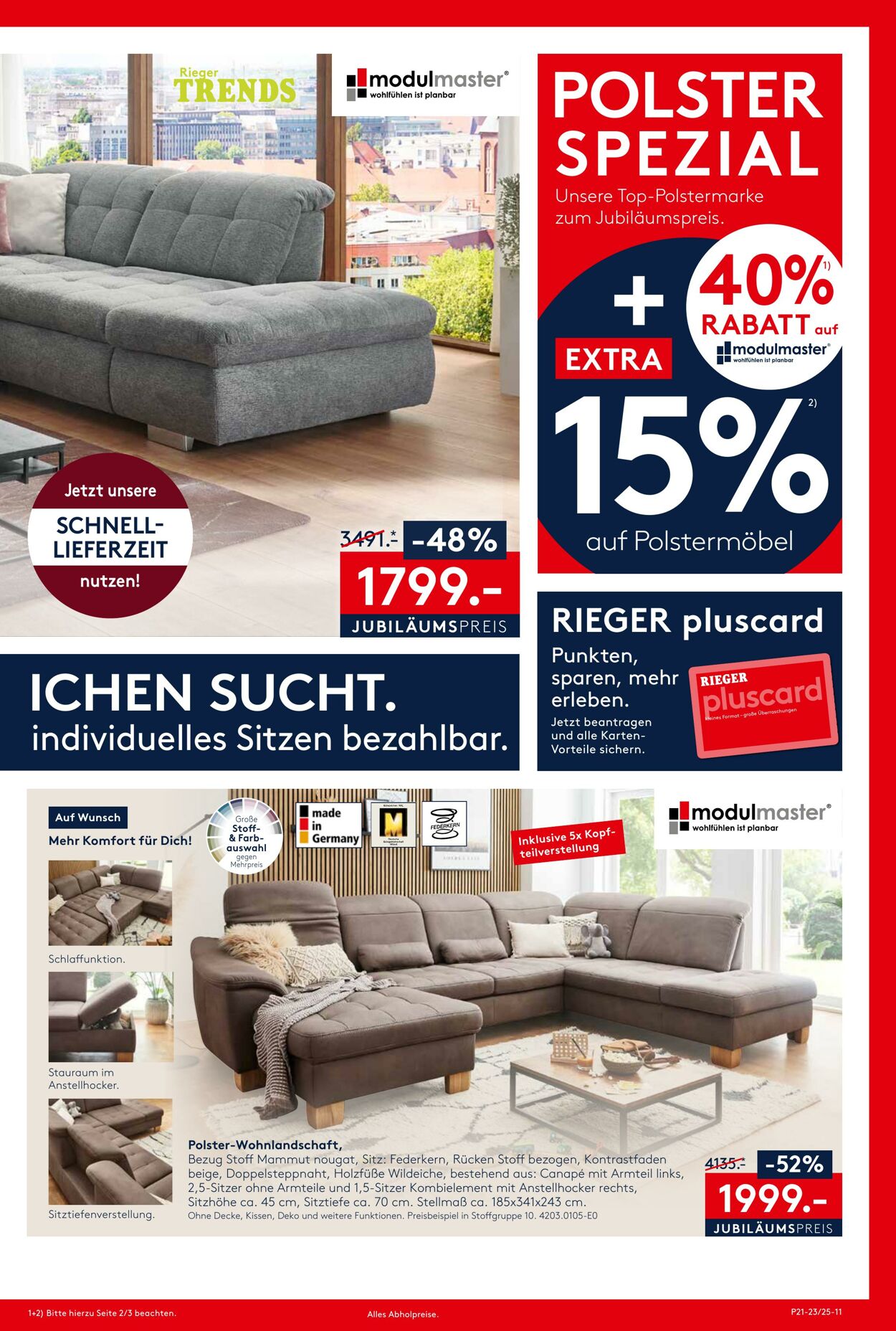 Prospekt Möbel Rieger 22.05.2025 - 05.06.2025