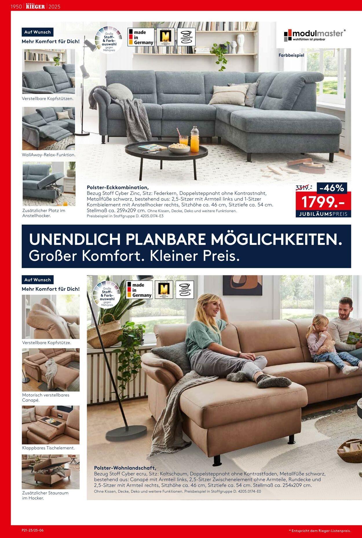 Prospekt Möbel Rieger 22.05.2025 - 05.06.2025
