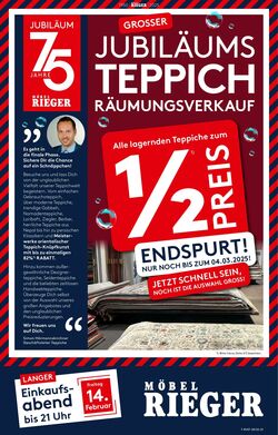 Prospekt Möbel Rieger 02.12.2024 - 11.01.2025