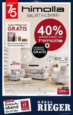 Prospekt Möbel Rieger 15.10.2025 - 29.10.2025