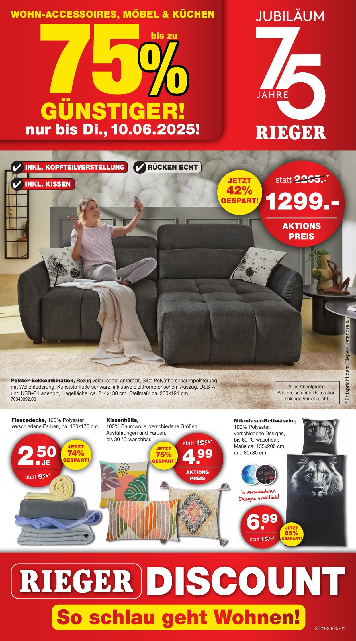 Prospekt Möbel Rieger 25.05.2025 - 08.06.2025