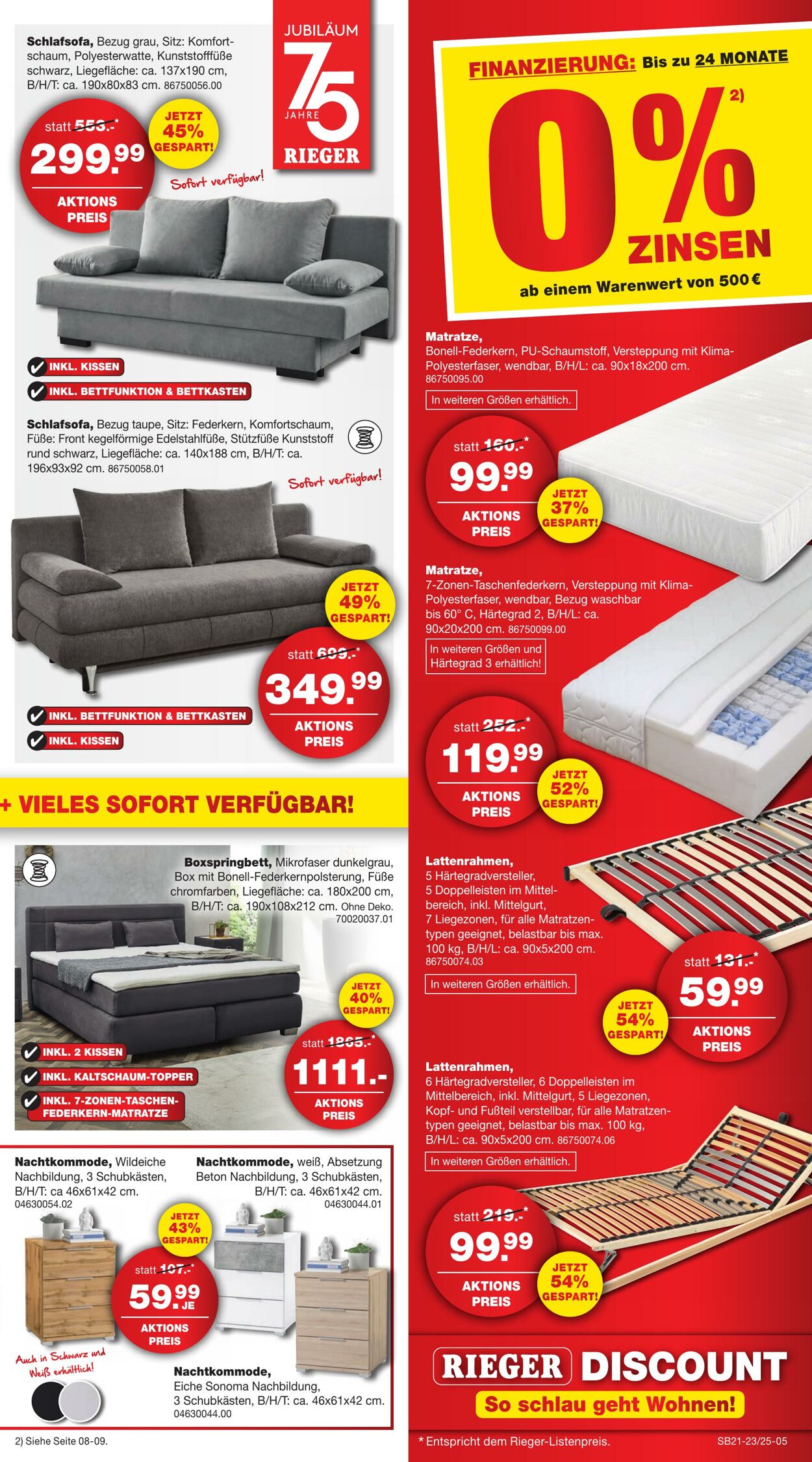 Prospekt Möbel Rieger 25.05.2025 - 08.06.2025