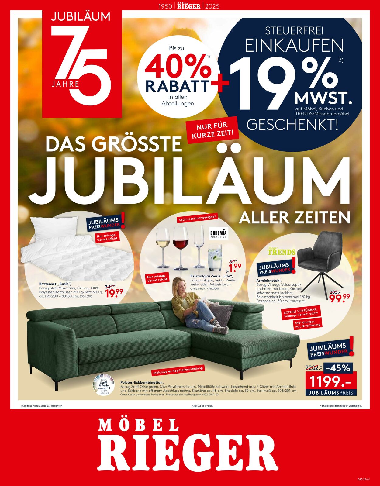 Prospekt Möbel Rieger 22.10.2025 - 05.11.2025
