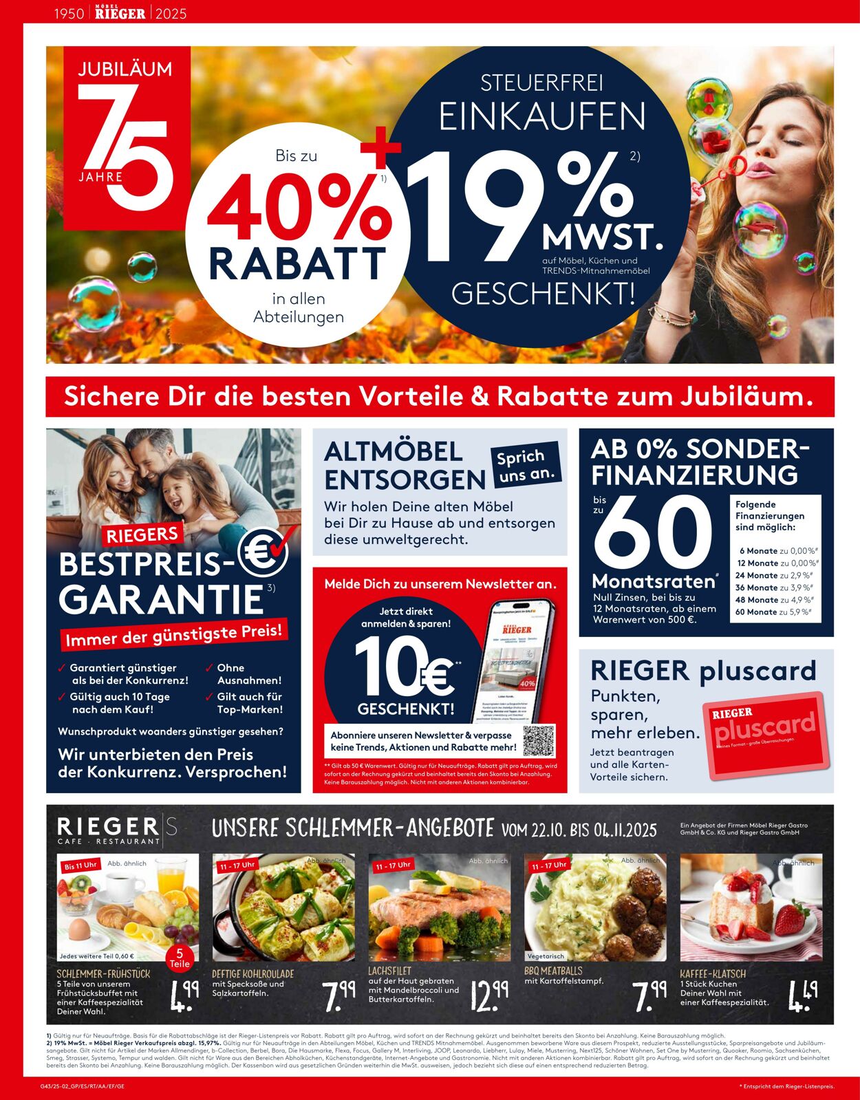 Prospekt Möbel Rieger 22.10.2025 - 05.11.2025